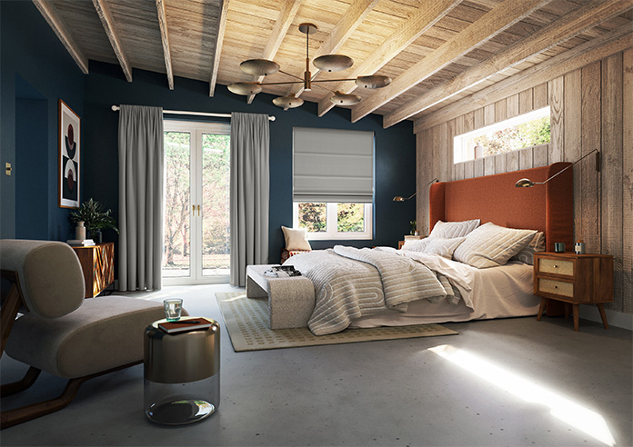 Menton, Stone Grey - Roman Blind - Image 6